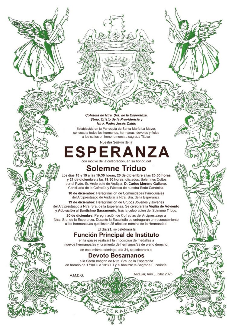 Orla de cultos Triduo Esperanza 2025