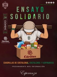 Cartel del Ensayo Solidario 2026 de la Hermandad de la Esperanza a favor de Cáritas, sábado 28 de noviembre