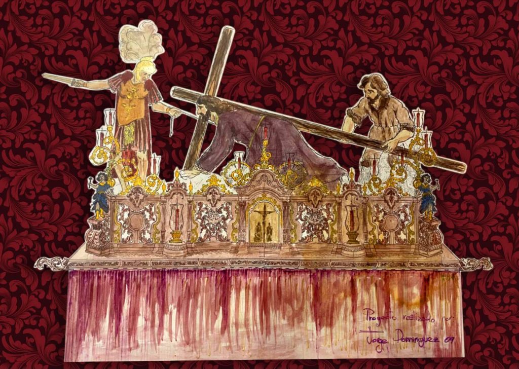 Firma del contrato de una nueva fase de talla del paso de misterio de Nuestro Padre Jesús Caído